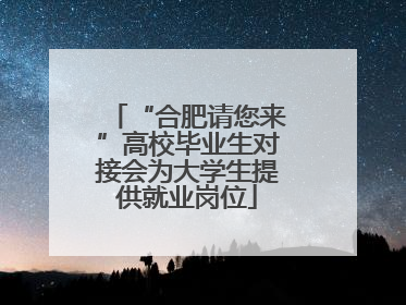 “合肥请您来”高校毕业生对接会为大学生提供就业岗位