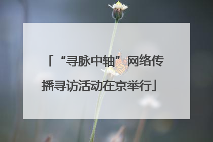 “寻脉中轴”网络传播寻访活动在京举行