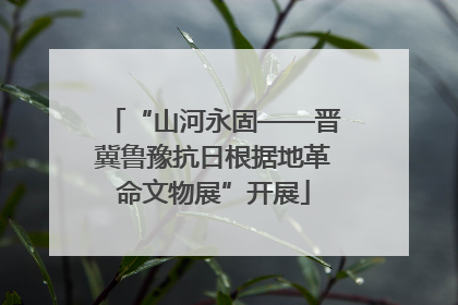 “山河永固——晋冀鲁豫抗日根据地革命文物展”开展