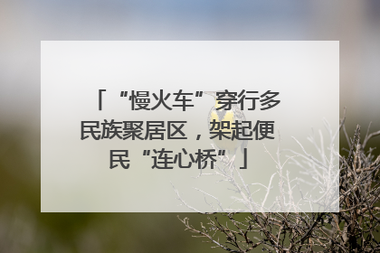 “慢火车”穿行多民族聚居区，架起便民“连心桥”