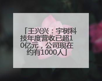 王兴兴：宇树科技年度营收已超10亿元，公司现在约有1000人