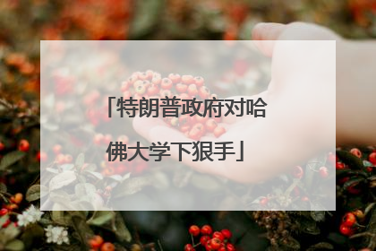 特朗普政府对哈佛大学下狠手