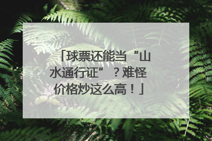 球票还能当“山水通行证”？难怪价格炒这么高！