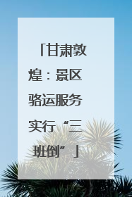 甘肃敦煌：景区骆运服务实行“三班倒”