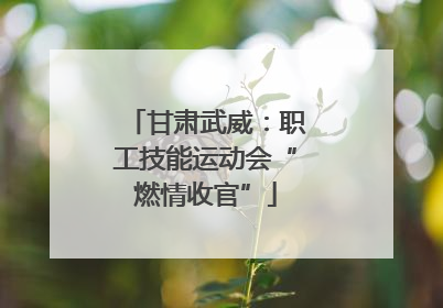 甘肃武威：职工技能运动会“燃情收官”