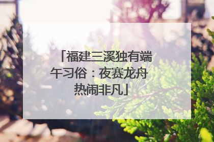 福建三溪独有端午习俗：夜赛龙舟 热闹非凡