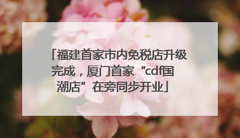 福建首家市内免税店升级完成，厦门首家“cdf国潮店”在旁同步开业