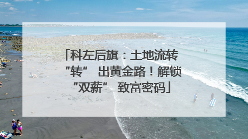 科左后旗：土地流转 “转” 出黄金路！解锁 “双薪” 致富密码