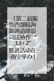 第二届服务西部陆海新通道建设司法协作“13+2”推进活动在南宁举办