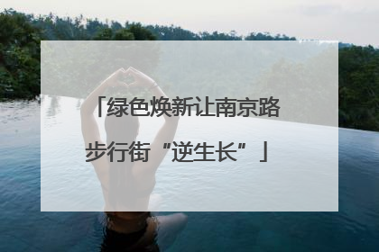 绿色焕新让南京路步行街“逆生长”