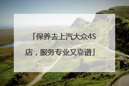 保养去上汽大众4S店，服务专业又靠谱