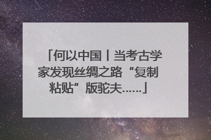 何以中国丨当考古学家发现丝绸之路“复制粘贴”版驼夫……