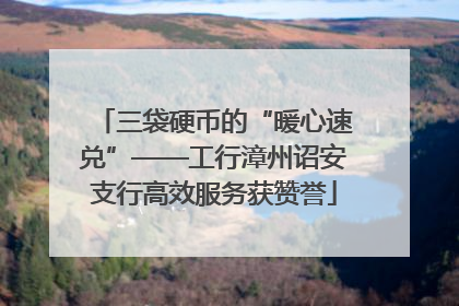 三袋硬币的“暖心速兑”——工行漳州诏安支行高效服务获赞誉