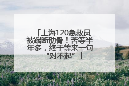 上海120急救员被踹断肋骨！苦等半年多，终于等来一句“对不起”