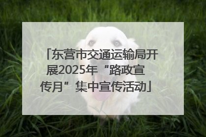 东营市交通运输局开展2025年“路政宣传月”集中宣传活动