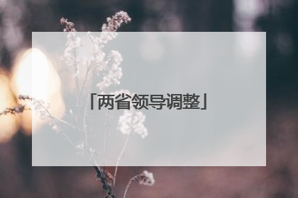 两省领导调整