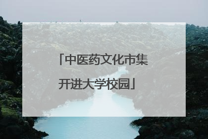 中医药文化市集开进大学校园