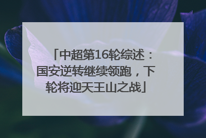 中超第16轮综述：国安逆转继续领跑，下轮将迎天王山之战
