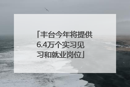丰台今年将提供6.4万个实习见习和就业岗位