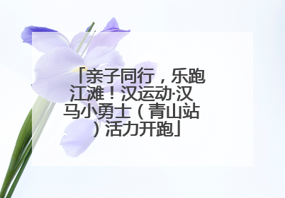 亲子同行，乐跑江滩！汉运动·汉马小勇士（青山站）活力开跑