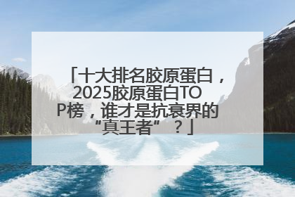 十大排名胶原蛋白，2025胶原蛋白TOP榜，谁才是抗衰界的 “真王者”？