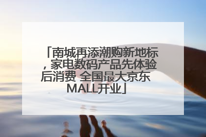 南城再添潮购新地标，家电数码产品先体验后消费 全国最大京东MALL开业