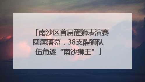南沙区首届醒狮表演赛圆满落幕，38支醒狮队伍角逐“南沙狮王”