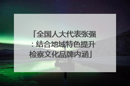 全国人大代表张强：结合地域特色提升检察文化品牌内涵
