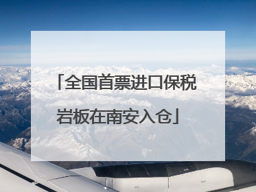 全国首票进口保税岩板在南安入仓