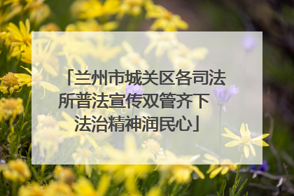 兰州市城关区各司法所普法宣传双管齐下 法治精神润民心