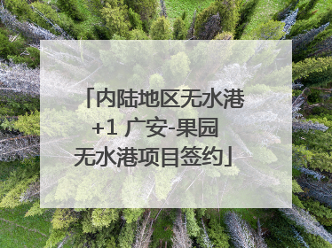 内陆地区无水港+1 广安-果园无水港项目签约