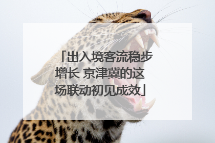 出入境客流稳步增长 京津冀的这场联动初见成效