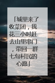 城里来了收菜团，我花三小时赶去山里串门，带回一群七旬村民的心愿