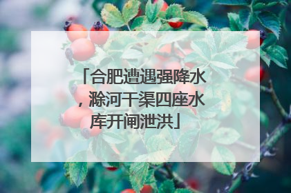 合肥遭遇强降水，滁河干渠四座水库开闸泄洪