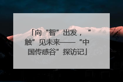 向“智”出发，“触”见未来——“中国传感谷”探访记