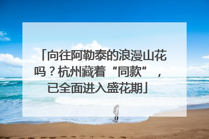 向往阿勒泰的浪漫山花吗？杭州藏着“同款”，已全面进入盛花期