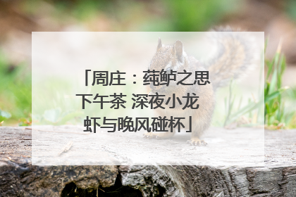 周庄：莼鲈之思下午茶 深夜小龙虾与晚风碰杯
