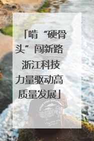 啃“硬骨头”闯新路 浙江科技力量驱动高质量发展