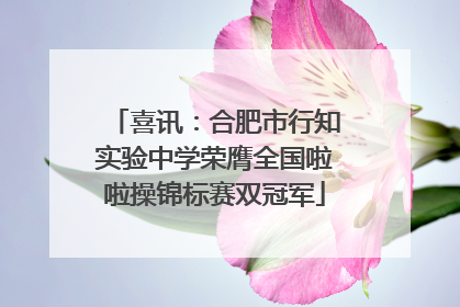 喜讯：合肥市行知实验中学荣膺全国啦啦操锦标赛双冠军