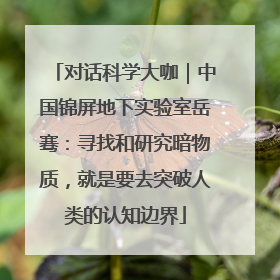 对话科学大咖｜中国锦屏地下实验室岳骞：寻找和研究暗物质，就是要去突破人类的认知边界