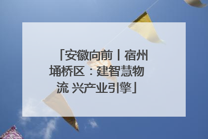 安徽向前丨宿州埇桥区：建智慧物流 兴产业引擎