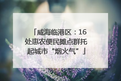威海临港区：16处惠农便民摊点群托起城市“烟火气”