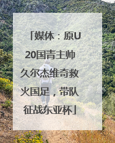 媒体：原U20国青主帅久尔杰维奇救火国足，带队征战东亚杯