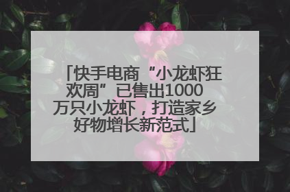 快手电商“小龙虾狂欢周”已售出1000万只小龙虾，打造家乡好物增长新范式