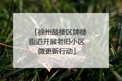徐州鼓楼区牌楼街道开展老旧小区微更新行动