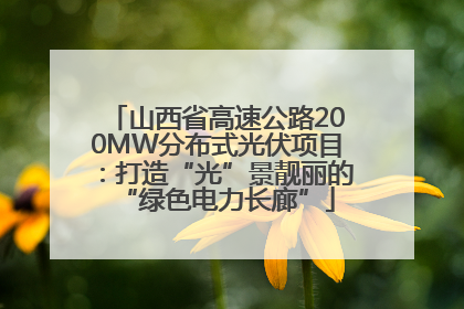 山西省高速公路200MW分布式光伏项目：打造“光”景靓丽的“绿色电力长廊”