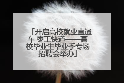 开启高校就业直通车 枣工快道——高校毕业生毕业季专场招聘会举办