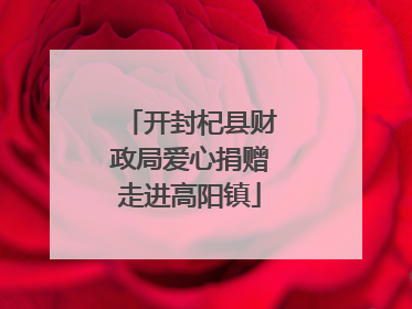 开封杞县财政局爱心捐赠走进高阳镇