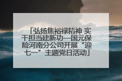 弘扬焦裕禄精神 实干担当建新功—国元保险河南分公司开展“迎七一”主题党日活动