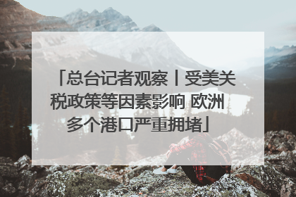 总台记者观察丨受美关税政策等因素影响 欧洲多个港口严重拥堵